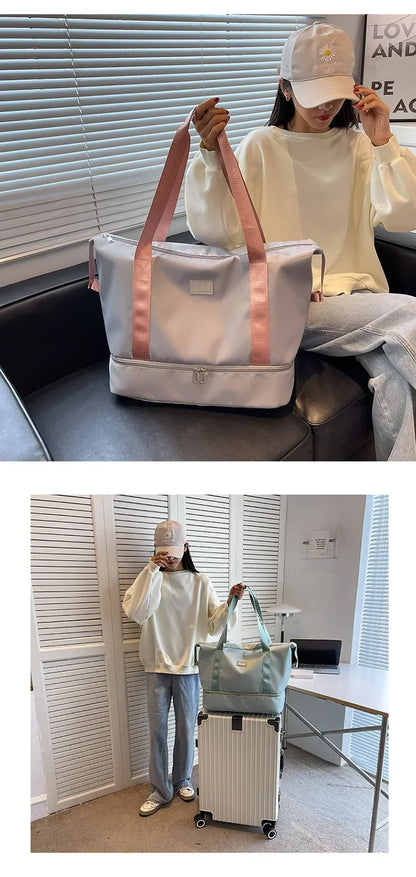 Large Capacity Sport Bag, with Dry / Wet Separation, Shoulder Bag for Fitness, Gym, Outdoor, Travel