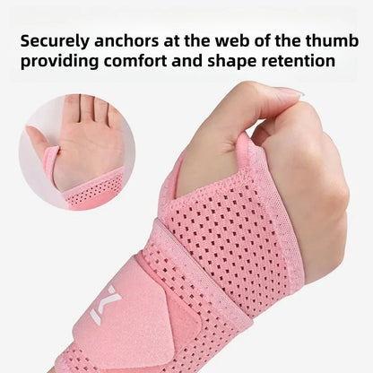 Breathable Wrist Support Brace for Gym / Work - Adjustable Compression Sleeve, Arthritis & Carpal Tunnel Relief