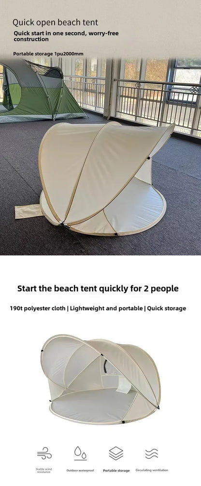 1pc 2-3 person tent outdoor camping  portable sunshade  quick throwing tent  garden  courtyard  game house  travel supplies