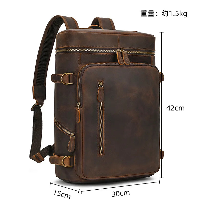 Large Leather Backpack Men Luxury Designer Laptop Bagpack for Man Backpack for School Bag Travel Backpack Bag Men's Daypack