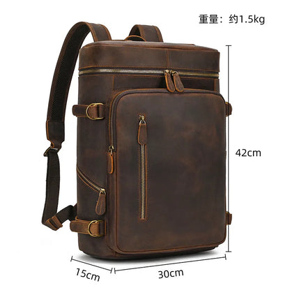 Large Leather Backpack Men Luxury Designer Laptop Bagpack for Man Backpack for School Bag Travel Backpack Bag Men's Daypack