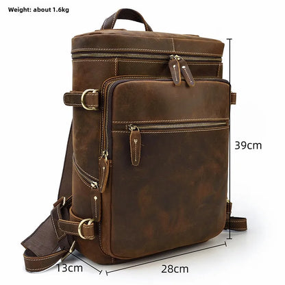 Large Leather Backpack Men Luxury Designer Laptop Bagpack for Man Backpack for School Bag Travel Backpack Bag Men's Daypack