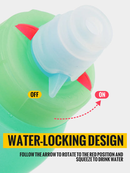 Sport Bottle, BPA Free PP5 Ultralight Leak-Proof Silicone Bottle for Fitness & Running