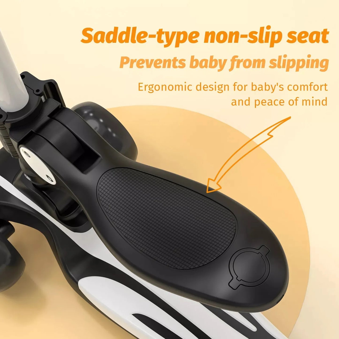 Toddler Scooter, Foldable Seat & Adjustable Height / Handlebars