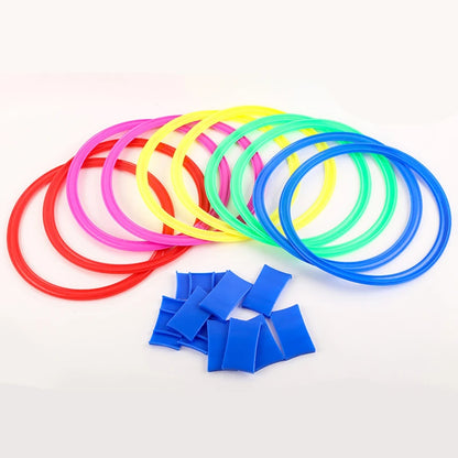 Jump Circle Rings Set, Kids Sensory Play Indoor / Outdoor, Sport Training and Entertainment Toy
