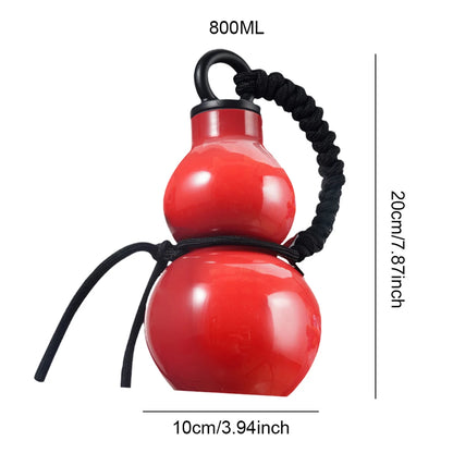 800ML New Chinese Retro-Inspired Gourd Water Bottle Large Capacity Wine Bottle PC Durable Water Kettle Outdoor Sports Wukong