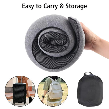 Portable U-shaped Travel Pillow Memory Foam Snail Pillow Travel Neck Support Neck Pillow Adjustable Soft Noon Break Pillows