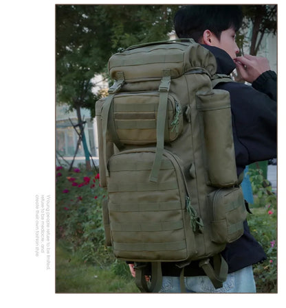 Large Climbing Backpack Camping Mountaineering Bag Men Travel Hiking Multifunction Tactical Shoulder Molle Luggage Backpacks