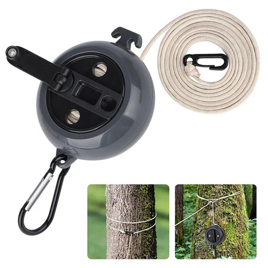 Outdoor Retractable Clothesline Adjustable 32ft/10M Camping Clothesline Portable Clothes Drying Rack Windproof Washing Line Rope