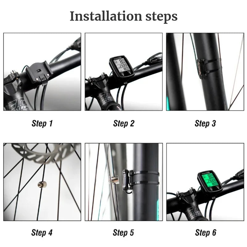 Wired Bike Computer 19 Functions Touch Bike Speedometer Odometer Waterproof Bicycle Computer with Backlight Bike Speedometer