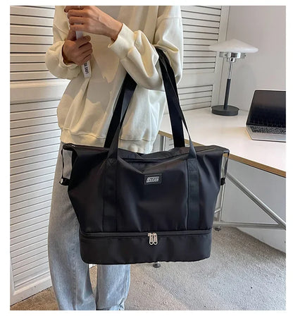 Large Capacity Sport Bag, with Dry / Wet Separation, Shoulder Bag for Fitness, Gym, Outdoor, Travel