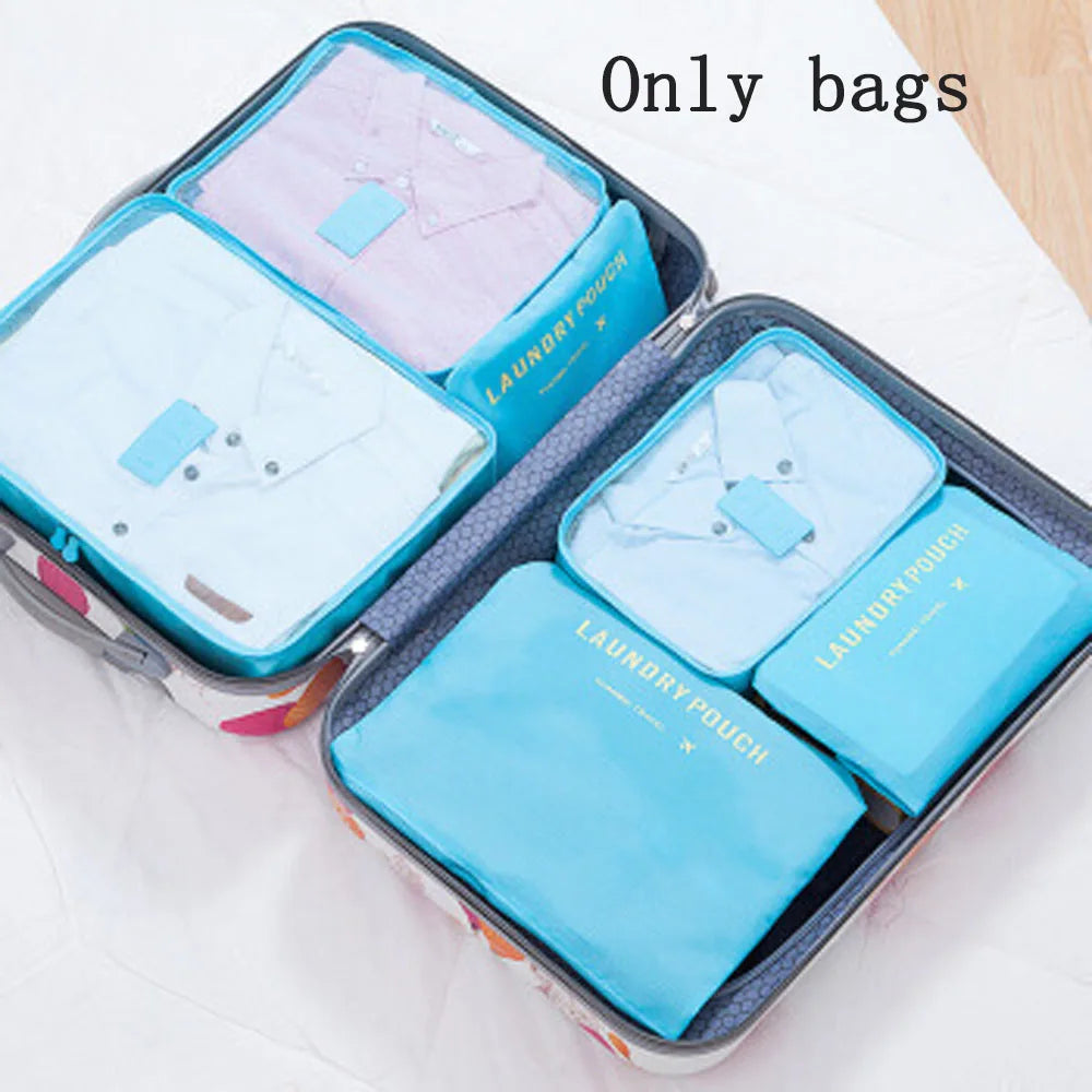 6PCS/set Storage bags and laundry bags – Travel storage bags to store luggage, portable suitcases and clothes compression