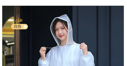 Adult Long Raincoats EVA Impermeable Waterproof Rain Coat Men Women Travel Hooded Beam Port Rain Poncho For Fishing Camping