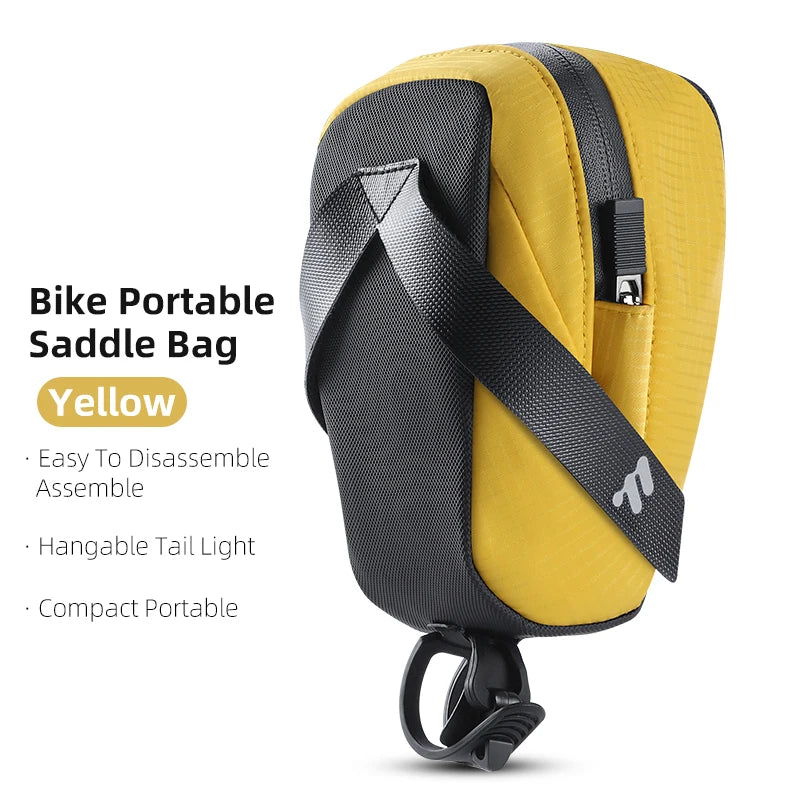 Bicycle Saddle Bag Lightweight Portable Bike Bag 0.8L Multi-Function Storage Pouch Tail Bag Cycling Accessories