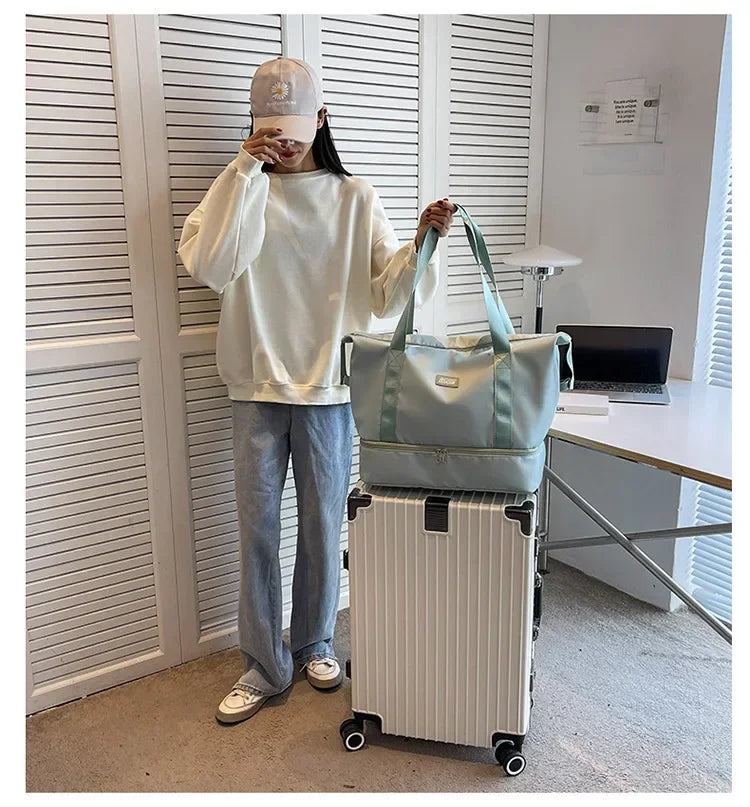 Large Capacity Sport Bag, with Dry / Wet Separation, Shoulder Bag for Fitness, Gym, Outdoor, Travel