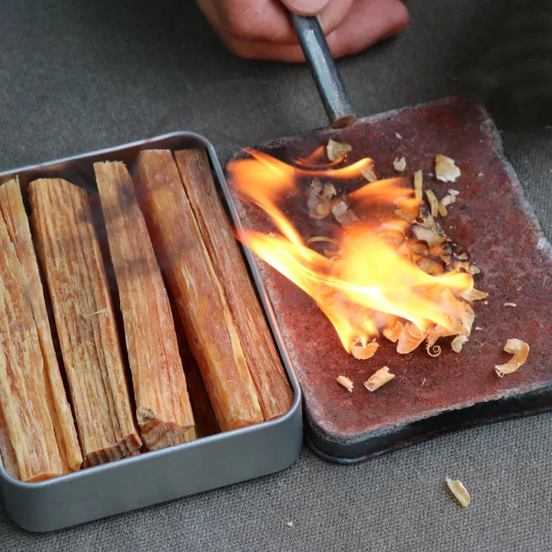 1box Fatwood Fire Starter Stick Outdoor Fire-making Tools Natural Firestarting Wood Sticks for Camping Hiking Emergency Survival