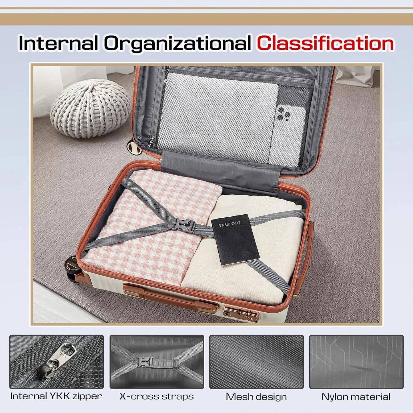 Joyway Expandable Luggage Sets 5 Piece, Lightweight Durable Hard Shell Travel Suitcase Set with TSA Lock, Spinner Wheels