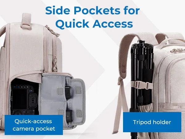 BAGSMART Camera Backpack for Photographers DSLR SLR Camera Backpacks Waterproof Backpack Fit up to 12.9" iPad with Tripod Holder