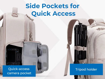 BAGSMART Camera Backpack for Photographers DSLR SLR Camera Backpacks Waterproof Backpack Fit up to 12.9" iPad with Tripod Holder