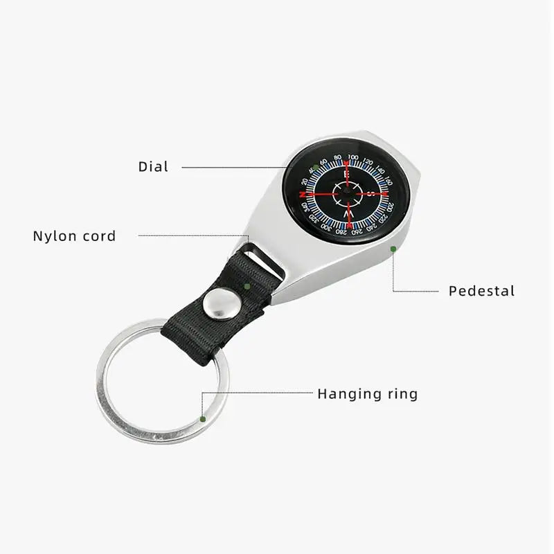 Compass Keychain, Survival Gadget, Navigation Equipment, for Backpack