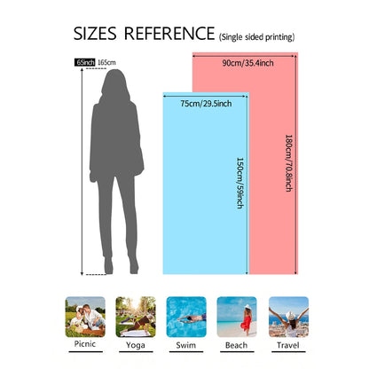 Fashionable Colorful Striped Beach Towel, Quick Drying Absorbent