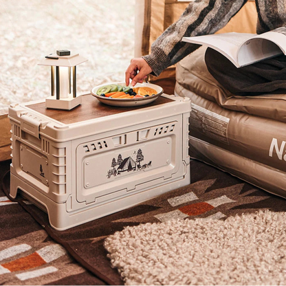 Naturehike Camping Box 60L Large Capacity Folding Storage Box 25L 30L 50L Home Bedside Table Outdoor Travel Picnic PP Sundry Box