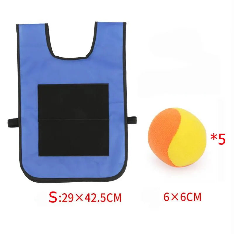 Outdoor Sport Game, Waistcoat With Sticky Ball Throwing, Kids Sport Toy