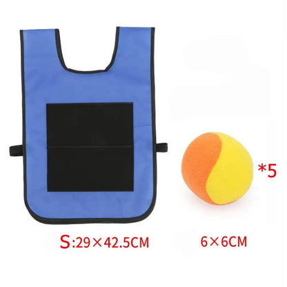 Outdoor Sport Game, Waistcoat With Sticky Ball Throwing, Kids Sport Toy