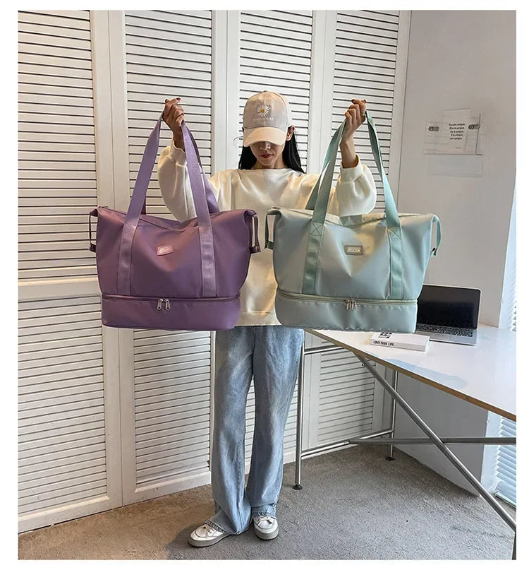 Large Capacity Sport Bag, with Dry / Wet Separation, Shoulder Bag for Fitness, Gym, Outdoor, Travel