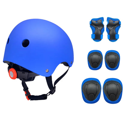 Kids 7 in 1, Helmet and Pads Set, Adjustable, Knee Pads Elbow Pads Wrist Guards for Scooter, Skateboard, Roller Skating, Cycling