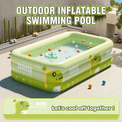 Outdoor Inflatable Swimming Pool, PVC Material, with  Dinosaurs Design