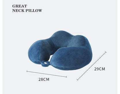 Soft, Fluffy U Shape Travel Neck Pillow, For Airplane, Train, Car & Home Use