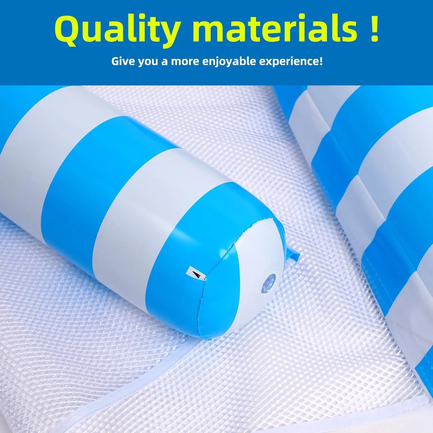 Swimming Pool Inflatable Cylindrical Striped Dual Tube, Suitable for Pools & Beach