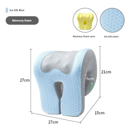 Office Chair Headrest Pillow Head Neck Shoulder Support Cushion Ergonomic Neck Pain Relief Memory Foam Travel Sleeping Pillow