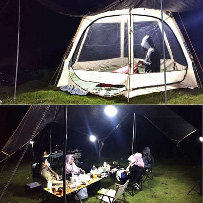 MOSLIGHTING 80W Camping Lantern Portable Flashlights Rechargeable Light IPX65 Waterproof with 4 Modes Dimmable Hanging Tent Lamp