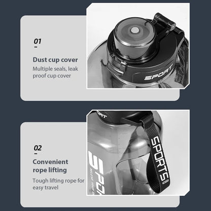 1.2L/1.7L/2.5L Large-Capacity Sports Water Bottle