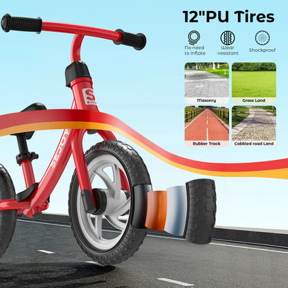 Bicycle for Kids, 12" Wheels, Saddle Height Adjustable, Recommended  Age 3-6 Years Old