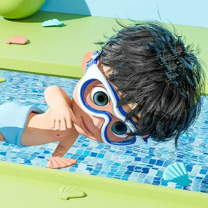 Children Swimming Goggles, Anti-fog, Large Frame Glasses, Comfortable Silicone