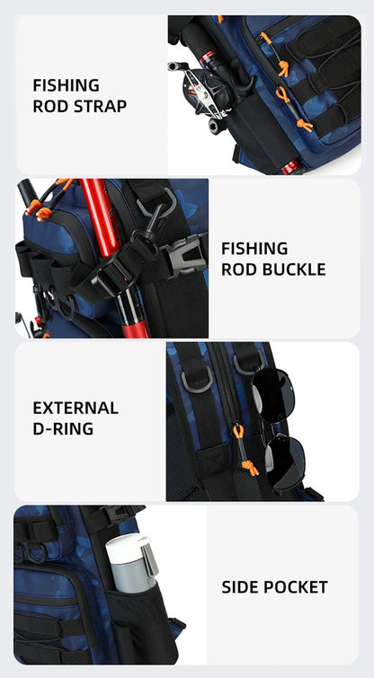 Fishing Tactical Camping Backpack Outdoor Sports Bag Hiking Molle Fish Lure Accessories Tackle Bag for Men Climbing Travel Bag