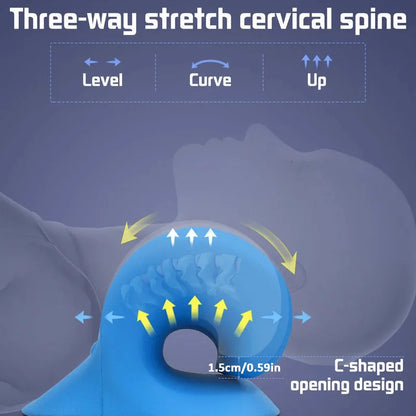 Neck Shoulder Stretcher Relaxer Cervical Chiropractic Traction Device, Massage Pillow for Pain Relief, Cervical Spine Alignment