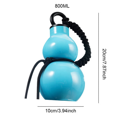 800ML New Chinese Retro-Inspired Gourd Water Bottle Large Capacity Wine Bottle PC Durable Water Kettle Outdoor Sports Wukong
