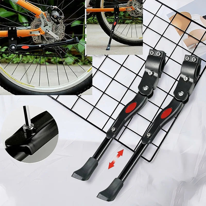 Adjustable Bicycle Kickstand, Parking Rack Bicycle Side Support 22 24 26 Inch