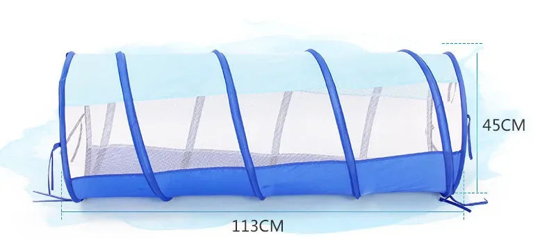 Small Children Foldable Tent with Tunnel and Balls Pit, Baby Play House
