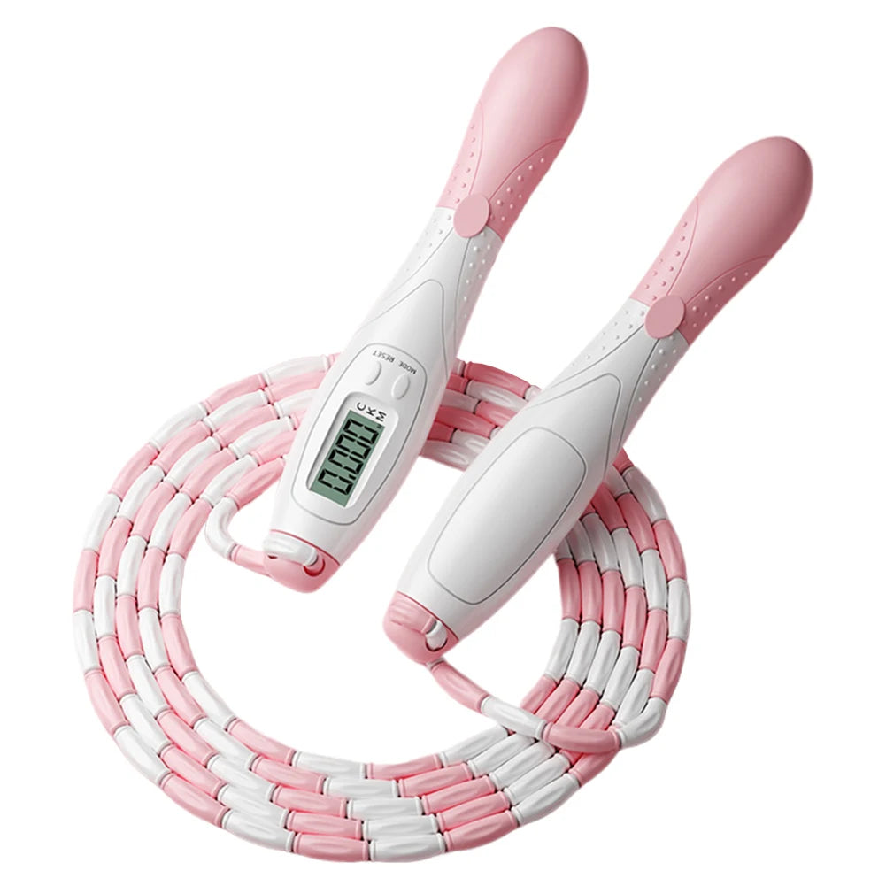 Jump Rope Plastic Segmented, Soft Beaded Skipping Rope, Adjustable Length for Kids & Adults