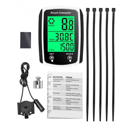 Wired Bike Computer 19 Functions Touch Bike Speedometer Odometer Waterproof Bicycle Computer with Backlight Bike Speedometer