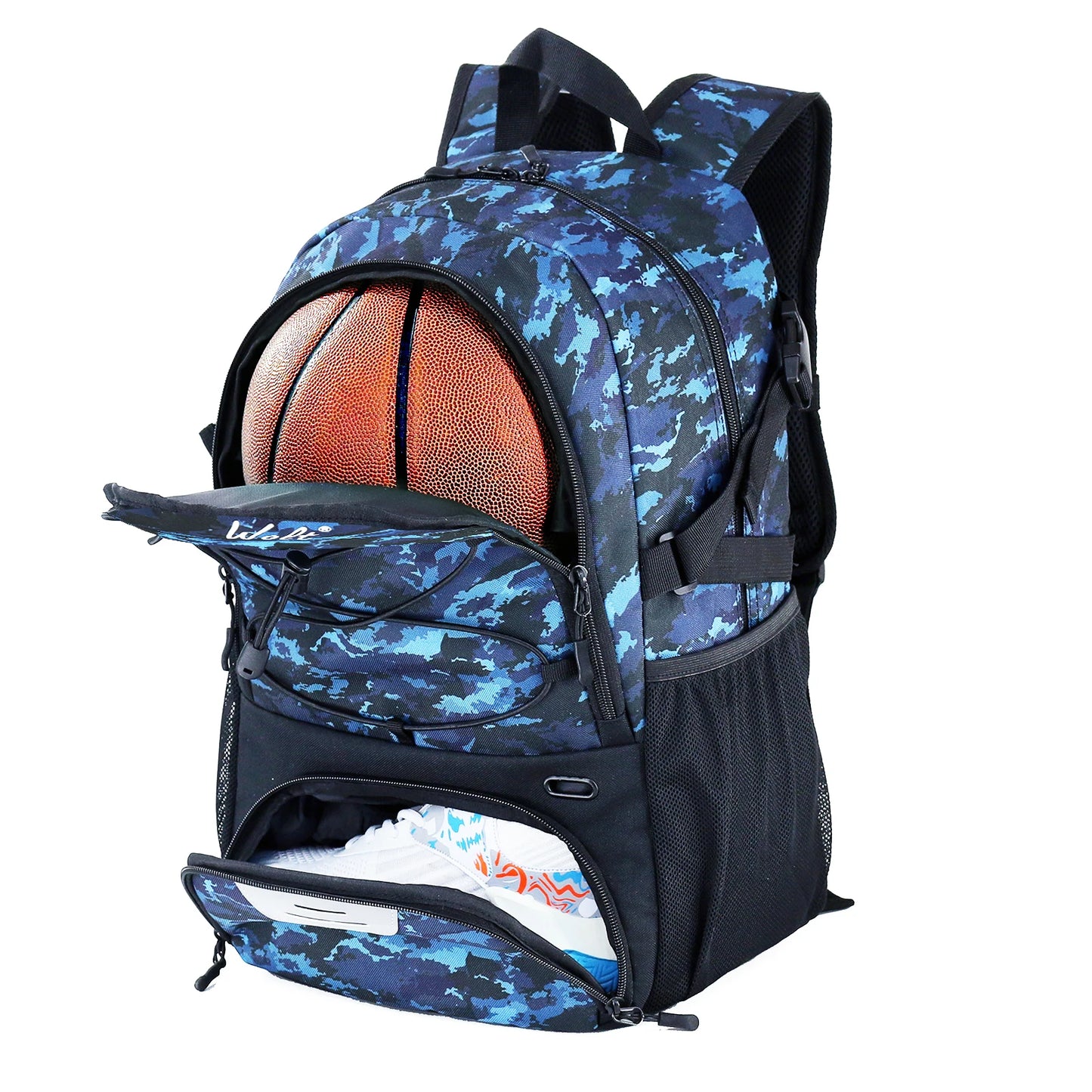 Sport Backpack, with Separate Ball Holder & Shoes Compartment, Best for Basketball, Soccer, Volleyball