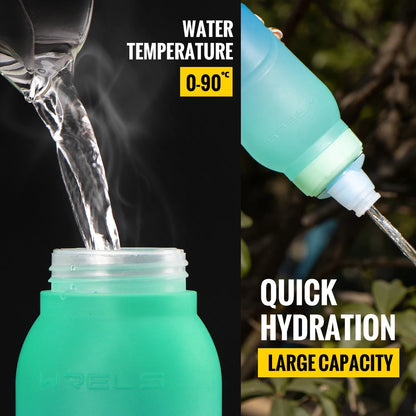 Sport Bottle, BPA Free PP5 Ultralight Leak-Proof Silicone Bottle for Fitness & Running