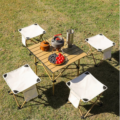 Folding Small Stool Bench Stool Portable Outdoor Travel Picnic Camping Fishing Chair Camping Collapsible Foot Stool Beach Picnic