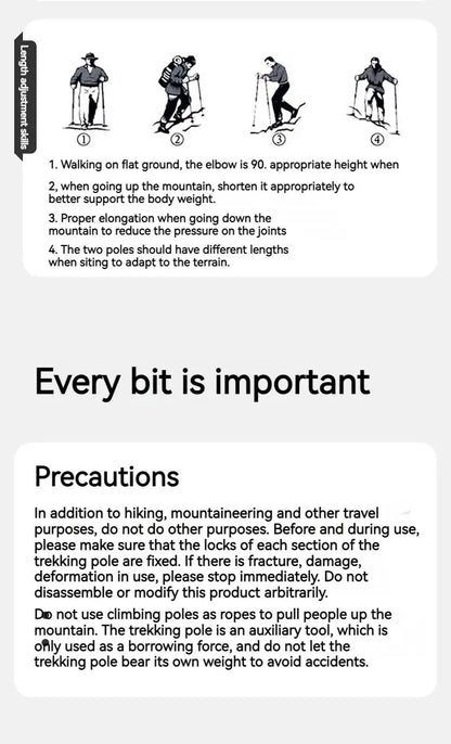 Naturehike 3-Section Trekking Pole 3K Carbon Fiber Ultralight Adjustable EVA Walking Stick Outdoor Hiking Telescopic Pole EXT1