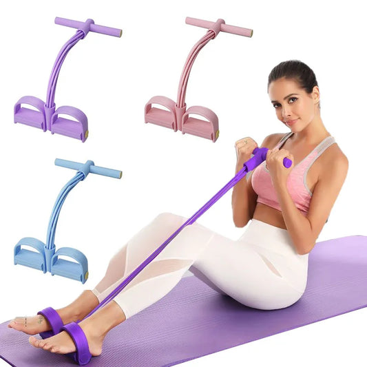 6-Tube Resistance Band Multi Function Tension Rope, Fitness Elastic Bands